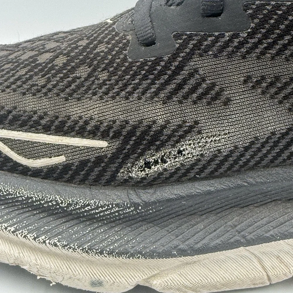 Hoka One One Clifton 9 Women's Size 9 D Wide Black White Running Shoes Sneakers - Picture 3 of 10
